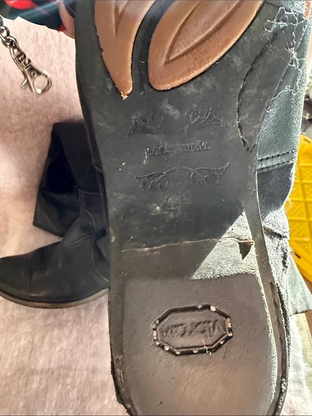 Patagonia Black Over-the-Knee Buckle Riding Boots